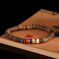 S925 Sterling Silver Plated Gold Vintage Handmade DIY Bracelet – Featuring Agarwood, Red Agate, Beeswax & Lapis Lazuli Natural Stone Beaded Jewelry for Women